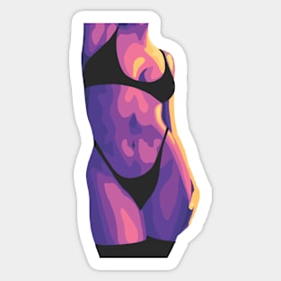 Female Body Silhouette Sticker